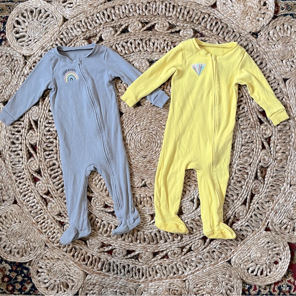 GEORGE (BUNDLE of 2) Baby Footie Pajamas  - 12-18M